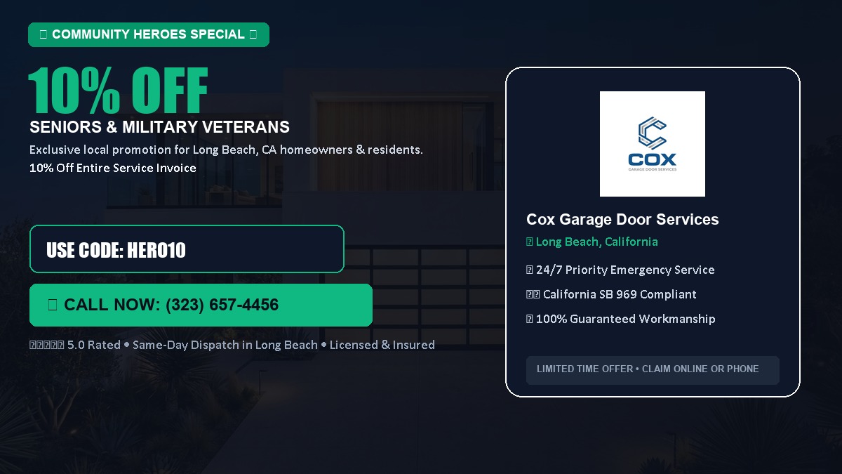 10% OFF Senior Citizens (65+) & Military / Veteran Community Discount in Long Beach, CA